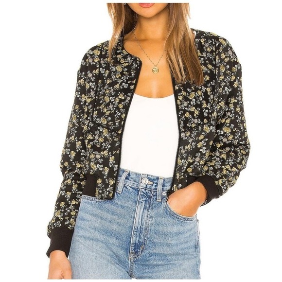 Tularosa revolve Isabelle Jacket in Yellow Rose Floral cropped medium - Picture 4 of 12